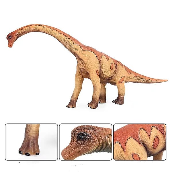 Stor størrelse Jurassic World Simulation Pvc Brontosaurus Brachiosaurus Model Trias Dinosaurus Legetøj Yellow Brachiosaurus