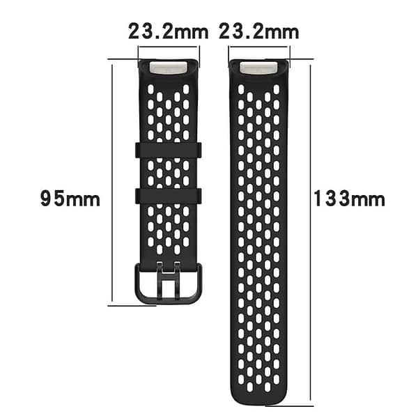 For Fitbit Charge 5 monokromatisk pustende silikonklokkerem Moon White
