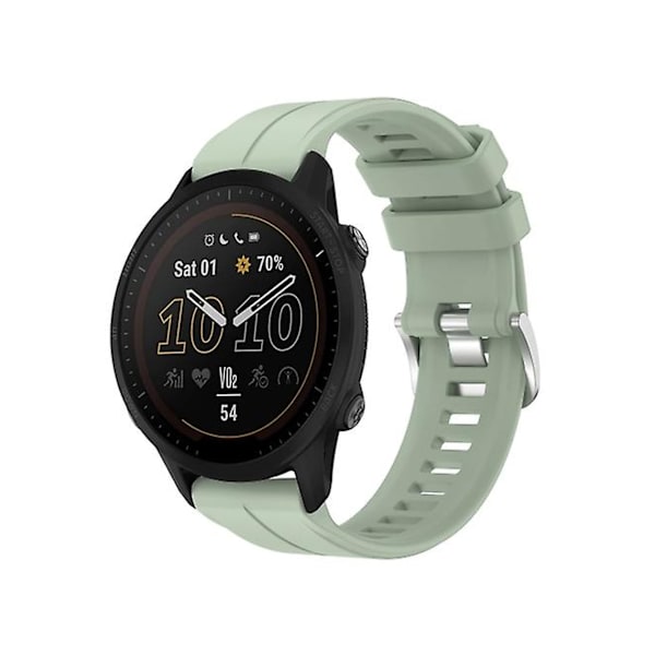Rem för Garmin Forerunner 955 22 mm Ljusgrön enfärgad silikonklockarmband