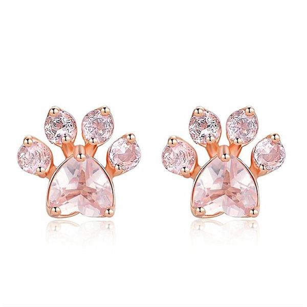 Piger studs øreringe Søde hunde klør til kvinder Piger stud øreringe Animal Claws Paw øreringe Rose Ruikalucky