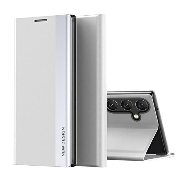 Fodral till Samsung Galaxy A36, flipfodral PU-läder (vit)