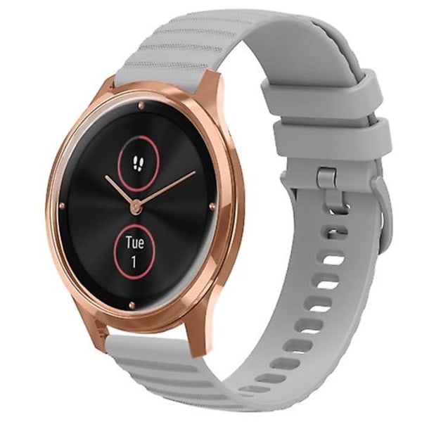 Til Garminmove Luxe 20 mm Wavy Dot Pattern Solid Color Silikone Watch Band Grey