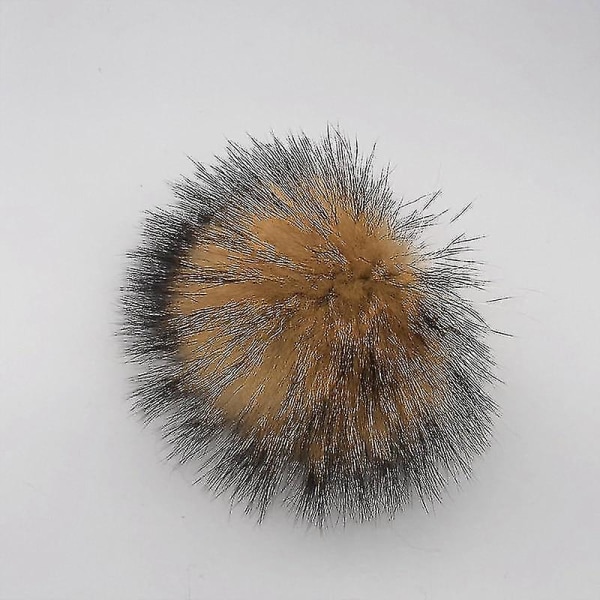 Hatte Håndlavede Rigtig Stor Hår Bold pels Pompom Med Spænde Raccoon fur 15cm