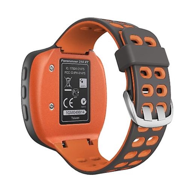 För Garmin Forerunner 310xt Tvåfärgs watch Grey Orange