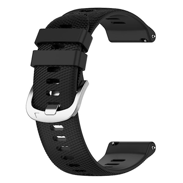Til Garmin Venu 2plus 20mm Cross Textured Silicone Watch Band Black