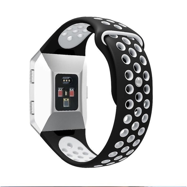 Fitbit Ionic -hengittävälle kaksisävyiselle watch Black White