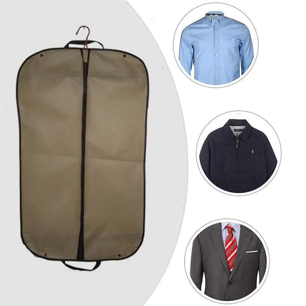 2-pack svarta klädförvaringsväskor i andningsbart material, 26x42x5 tum Khaki