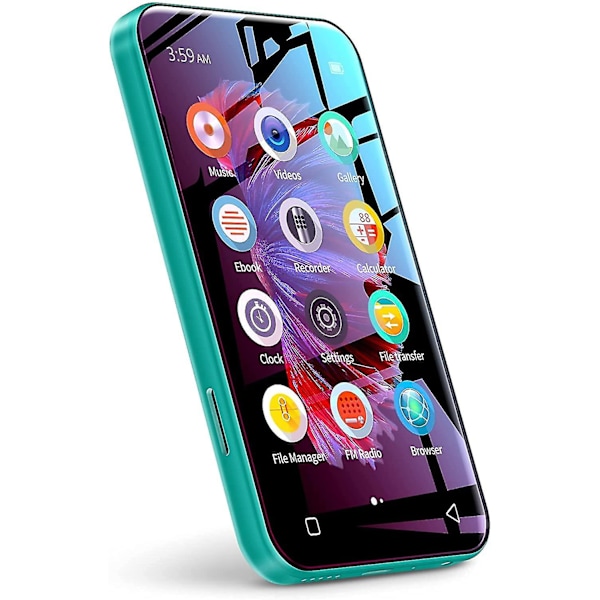 Greenwifi Mp3-afspiller med Bluetooth, Timmkoo 4.0" fuld berøringsskærm Mp3 Mp4-afspiller med Wifi-overførsel, bærbar hifi-lyd Walkman-musikafspiller med