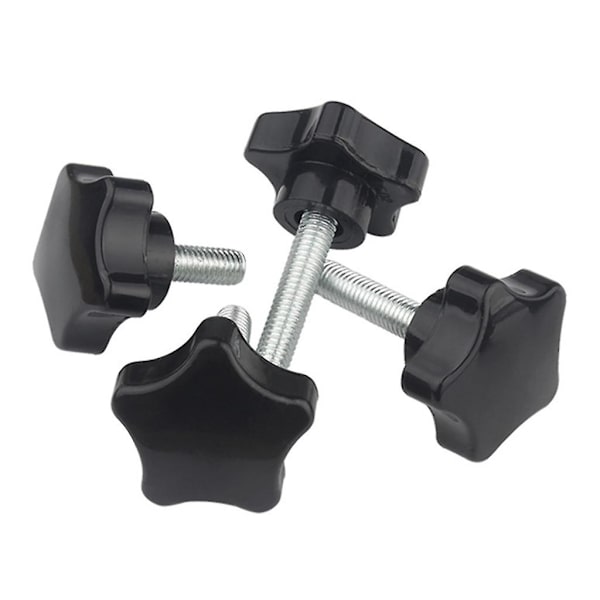 10 stk M6/m8 håndskrue femstjernet hovedgevind spændeskruer Boltknop 8*35mm