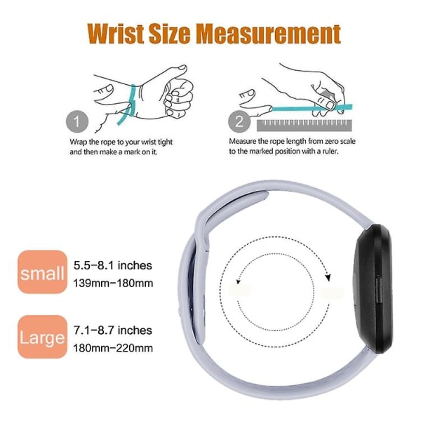 För Fitbit Versa 2 / Fitbit Versa Lite enfärgad watch White