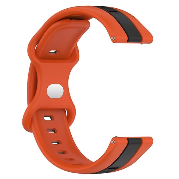 Til Garmin Venu 20 mm sommerfuglespænde Tofarvet silikoneurrem Orange-Black