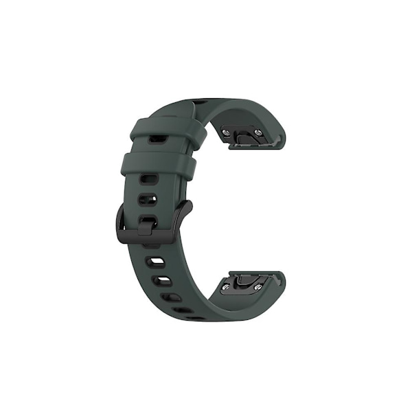 Rem för Garmin Fenix 5S Plus 22Mm Silikon Sport Två Färger Olivgrön-Svart Klockarmband