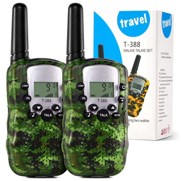 Barn Walkie Talkies, 2-vägsradio för pojkar och flickor 3-15 år - 2-pack