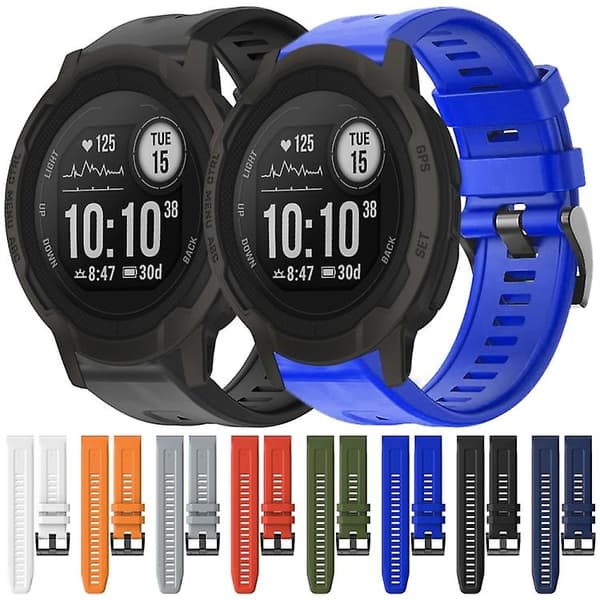 För Garmin Instinct 2 metallspänne i enfärgad watch Midnight Blue