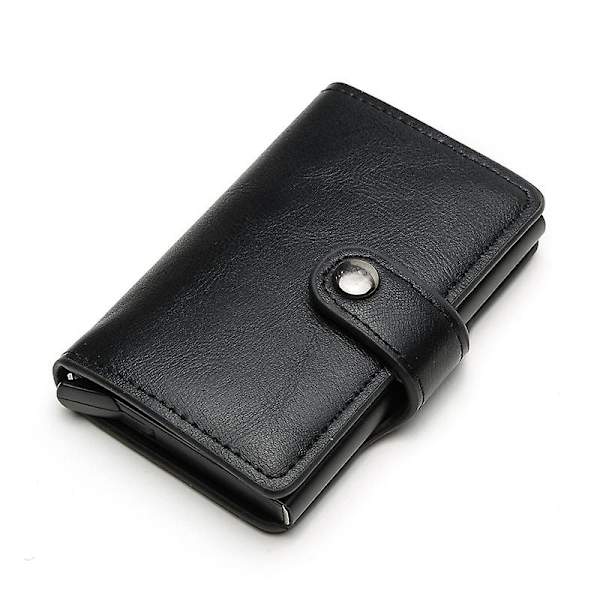 Svart Nfc Rfid skyddande plånbok Black