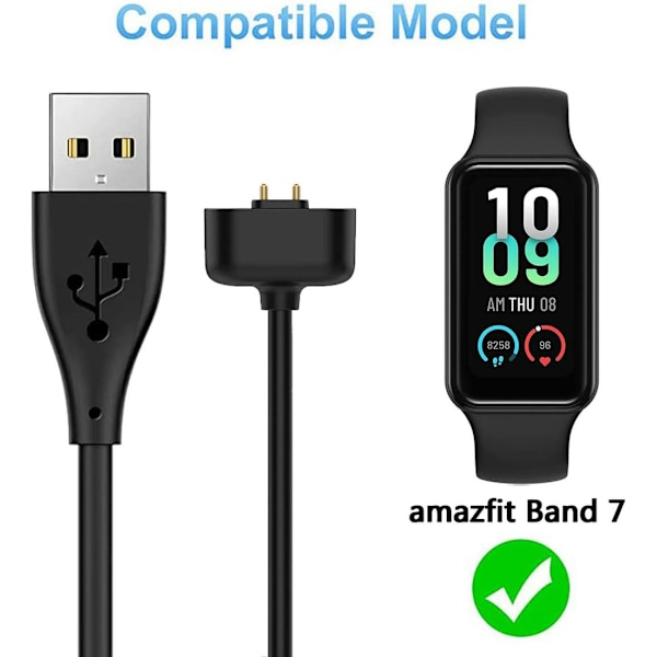 Lader for Amazfit Band 7 100 cm 2 stropper