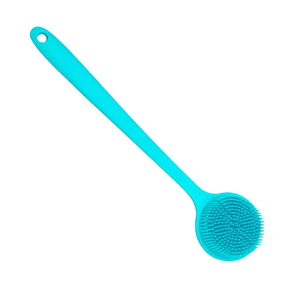 Silicone Back Scrubber Body Brush & Hiusten päänahan hierontaharja, sininen