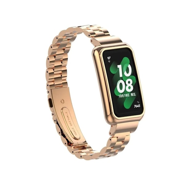 Pack 360 rostfritt stål armbandsskydd för Huawei Strap 9 roséguld