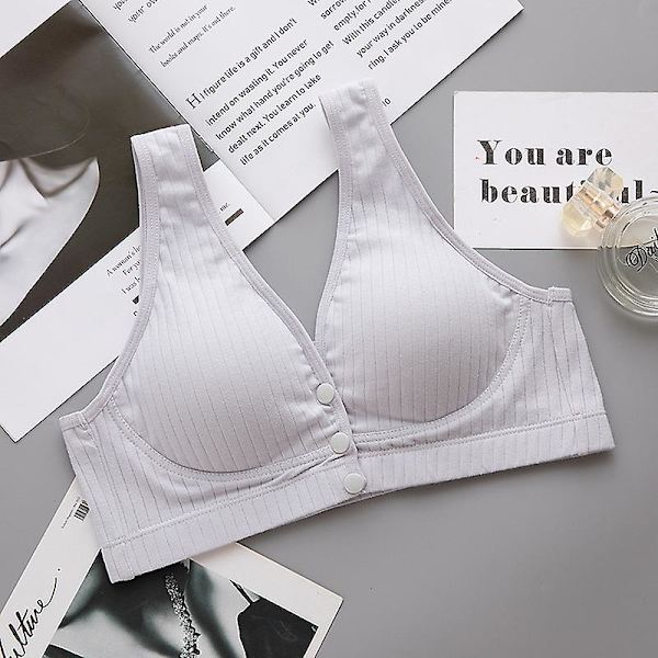 Gravid Amme BH åndbar Trådløst bomuldsundertøj beige 2xl
