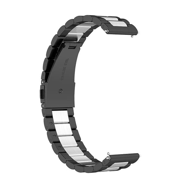 Rustfrit stålrem til Huawei Watch GT 3 42mm / Watch GT 2 42mm 4 Black Silver