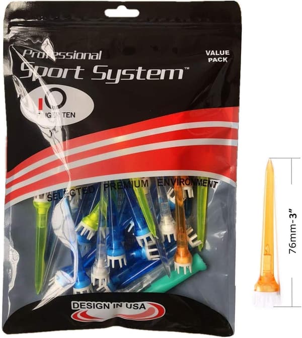 Golf Tees Plastsimulator Klø - Holdbare Treningstees (24 stk)