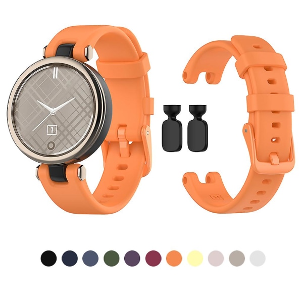 Håndledsrem til -garmin Lily Smart Watch Armbånd 14mm Silikone Armbåndsrem Pink
