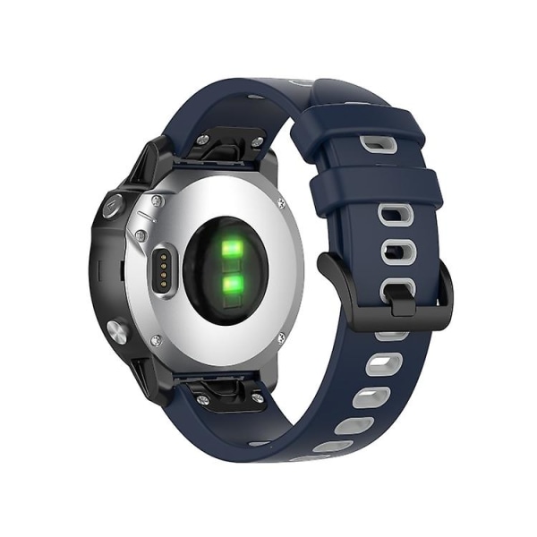 För Garmin Fenix ​​6s Tvåfärgs watch Midnight Blue Gray