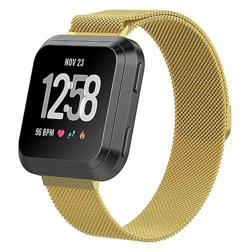 Til Fitbit Versa 2 / Fitbit Versa Lite Milanese urbånd,, stor størrelse: 2,3x25,8cm Golden