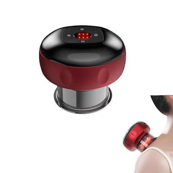 Elektrisk Vakuum Cupping Massage Kropskopper Anti-Cellulite Terapi Massageapparat til Kroppen Elektrisk Guasha Skrabning Red