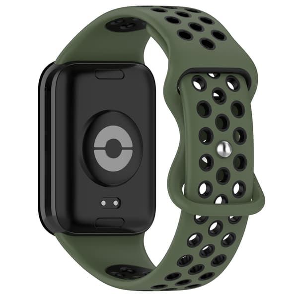 Rem til Xiaomi Smart Band 8 Pro To-tonet Silikonerem (Grøn Sort)