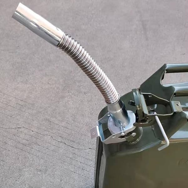Metallisk Tappetut for Jerry Cans - Passer til 5L, 10L og 20L Bensinkanner (Sølv)