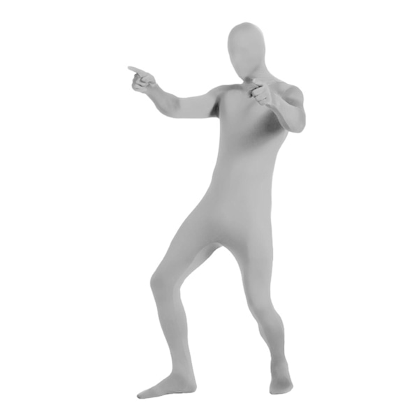 Spandex Suit Hel Jumpsuit, Voksen Mænd Kvinder Tights Suit Halloween Kostumer White 170cm