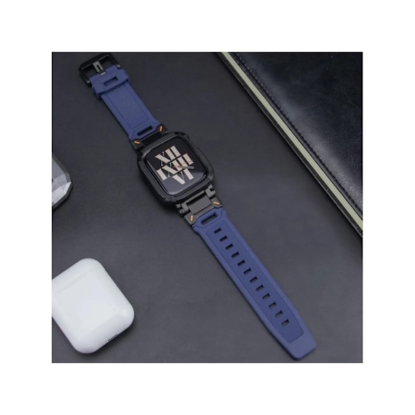 360 Skyddspaket för Adventurer Armband Apple Watch Series 6 44mm Blå och Svart