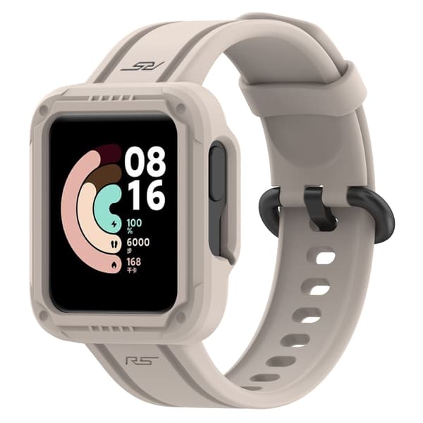 Passer til Redmi 1/Mi Watch Lite/Redmi 2/Mi Watch2 Lite Monokrom Silikon Integreret Urrem