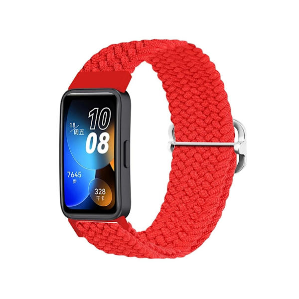 Justerbart flettet armbånd for Huawei Strap 9 rød