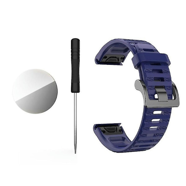 Handledsskydd i silikon, svettsäkert för Garmin Fenix 7 22mm Smart Watch Armband Blue