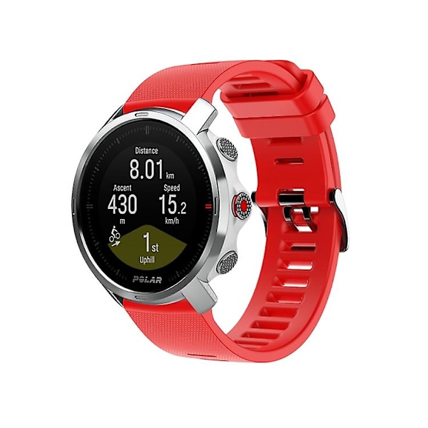 Til Polar Grit X Silicone Official Buckle Watch Band Red