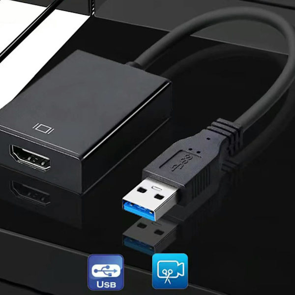 USB 3.0 till HDMI-adapterkonverter HD 1080P-videokabel för PC-bärbar dator