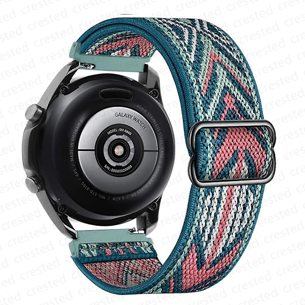 20 mm 22 mm bånd til Samsung Galaxy Watch 4/classic/3/5/pro/active 2 Gear S3 Elastic Nylon Loop Huawei Watch Gt 2 2e 3 Pro Strap Green Arrow 22mm