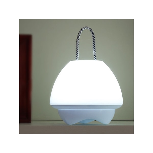 USB-ladbare LED nattlampe, gul/hvit -