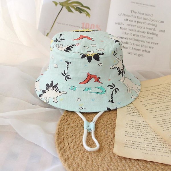 Dinosaur Print Baby Solhatt Mjuk Utomhusflicka Boy Bucket Hat style4