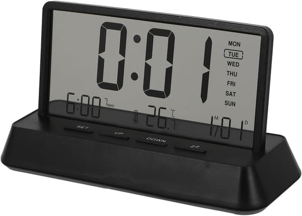 Väckarklocka Elektrisk LED-sifferdisplay med Luftfuktighet & Temperaturmätning
