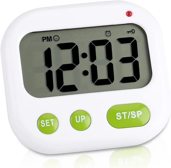 Väckarklocka Musik Vibration Digital LCD Väckarklocka Elektronisk Kökstimer