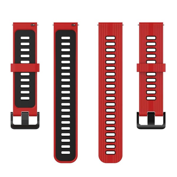 Silikonrem for Huawei Watch Gt 3 42mm Red Black