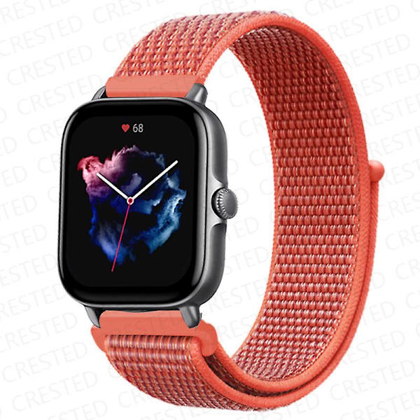 20 mm 22 mm watch för Amazfit Gts/2/2e/4/3/mini Gtr 4/2/3/ pro 47 mm Stratos 3 nylon Pulseira Correa Amazfit bipsband Apricot 22 20mm