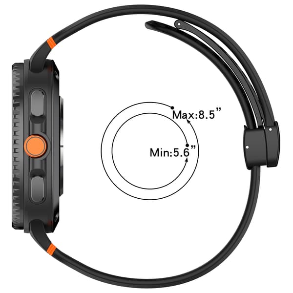 Stropp for Samsung Galaxy Watch 8/Watch 8 Classic Pustende silikonstropp (Midnattsblå)