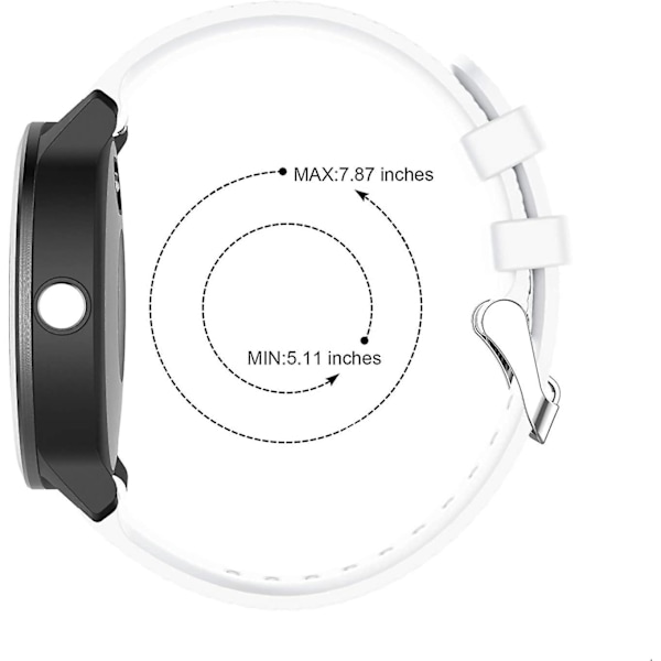 Vivoactive 3 watch , 20 mm silikonirannekkeet Garmin Vivoactive 3:lle/forerunner 645 Music-7pack White