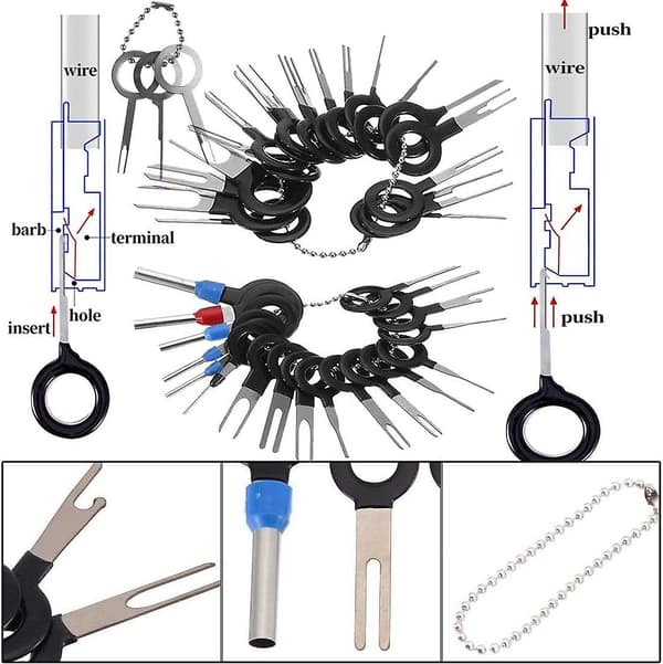 Terminal Ejector Kit Terminalfjerningsverktøy, 41 stk