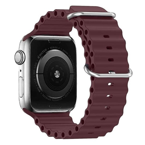 Rem för Apple Watch Ultra Band 49mm 44mm 40mm 45mm 41mm 42mm 45 Mm Watchband Silikonarmband Iwatch Series 7 8 4 5 6 3 Se wine red 42mm 44mm 45mm 49mm