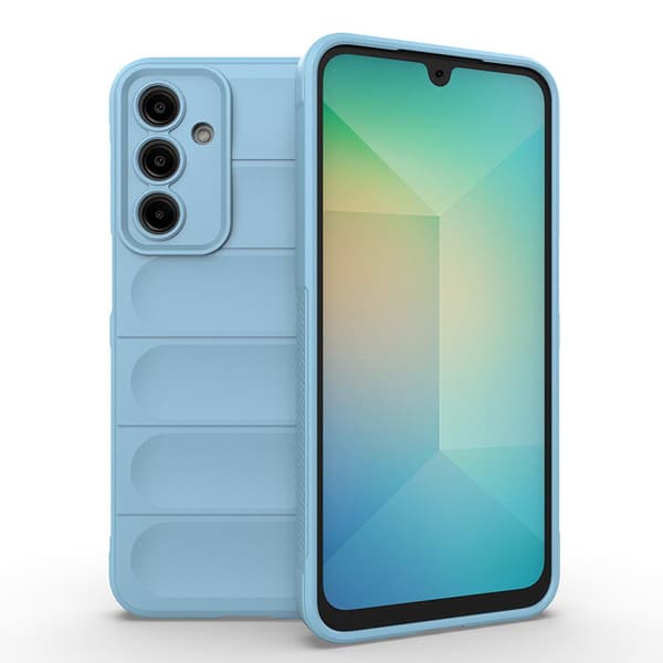 Fodral till Samsung Galaxy A25, Stötsäker silikon, Ljusblå